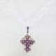 Small Cross - Trevina-Violet Organza - 2